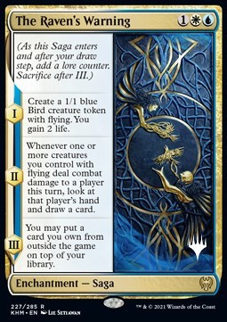 The Raven's Warning (V.2) - Kaldheim: Promos (Rare) [PKHM-227]