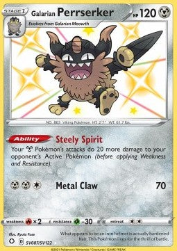 Galarian Perrserker - Shining Fates (Secret Rare) [SHF-SV87]
