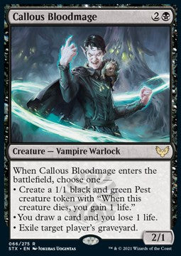 Callous Bloodmage - Strixhaven: School of Mages (Rare) [STX-66]