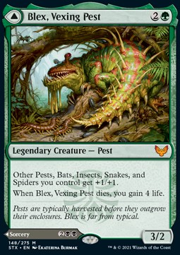 Blex, Vexing Pest // Search for Blex - Strixhaven: School of Mages (Mythic) [STX-148]