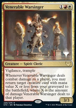 Venerable Warsinger (V.2) - Strixhaven: School of Mages: Promos (Rare) [PSTX-246]