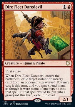 Dire Fleet Daredevil - Commander: Adventures in the Forgotten Realms (Rare) [AFC-121]