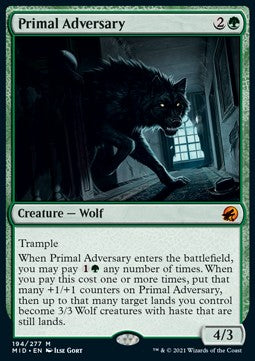 Primal Adversary - Innistrad: Midnight Hunt (Mythic) [MID-194]