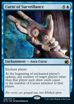 Curse of Surveillance (V.2) - Innistrad: Midnight Hunt: Promos (Rare) [PMID-46]