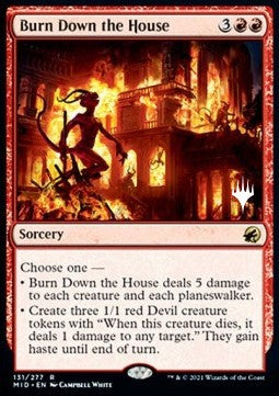 Burn Down the House (V.2) - Innistrad: Midnight Hunt: Promos (Rare) [PMID-131]