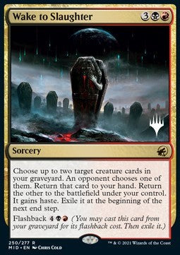 Wake to Slaughter (V.2) - Innistrad: Midnight Hunt: Promos (Rare) [PMID-250]