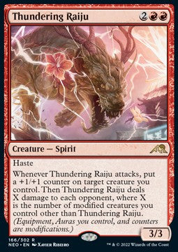Thundering Raiju - Kamigawa: Neon Dynasty (Rare) [NEO-166]