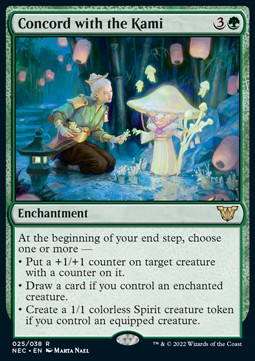 Concord with the Kami (V.1) - Commander: Kamigawa: Neon Dynasty (Rare) [NEC-25]