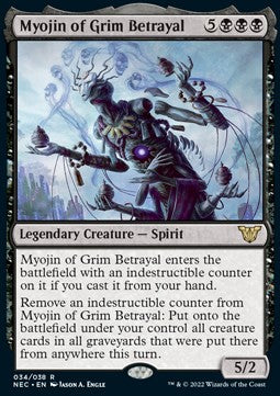 Myojin of Grim Betrayal (V.1) - Commander: Kamigawa: Neon Dynasty (Rare) [NEC-34]