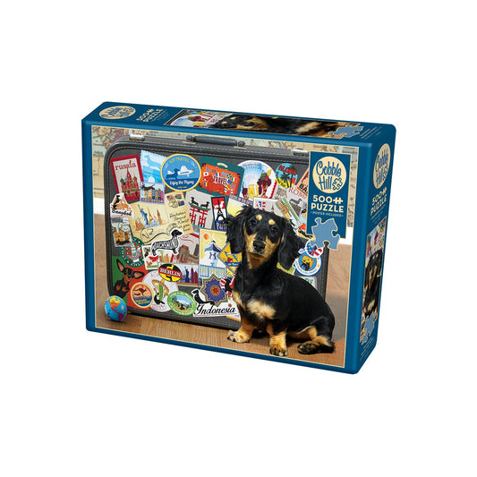 Cobble Hill: Dachshund Round the World 500 pezzi - Puzzle