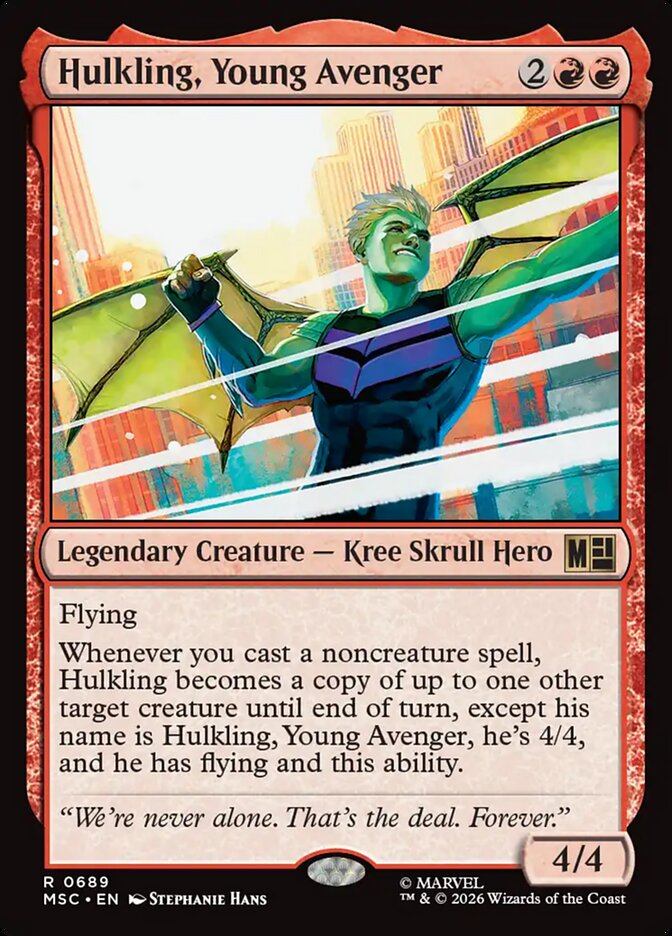 Hulkling, Young Avenger - Commander: Marvel Super Heroes: Extras