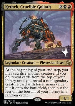 Kethek, Crucible Goliath (V.2) - Phyrexia: All Will Be One: Promos (Rare) [PONE-206]