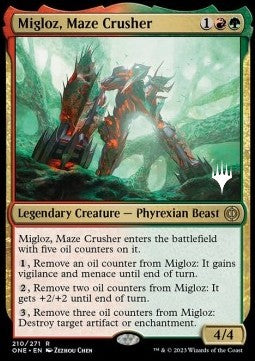 Migloz, Maze Crusher (V.2) - Phyrexia: All Will Be One: Promos (Rare) [PONE-210]