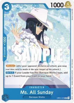 Ms. All Sunday (OP01-079) - Unnumbered Promos (Rare) [UP-OP01-079]