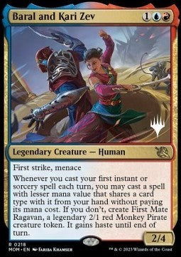 Baral and Kari Zev (V.2) - March of the Machine: Promos (Rare) [PMOM-218]