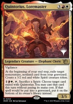 Quintorius, Loremaster (V.2) - March of the Machine: Promos (Rare) [PMOM-250]