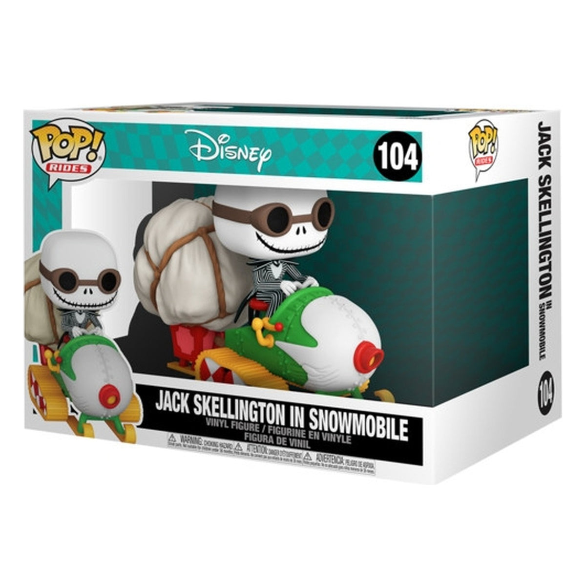 Funko Pop Disney Nightmare Before Christmas: Jack Skellington in Snowmobile 104 - Figura in Vinile