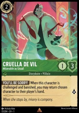 Cruella De Vil - Miserable As Usual - The First Chapter (Rare) [1TFC-72]