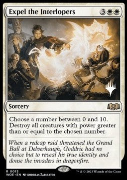 Expel the Interlopers (V.2) - Wilds of Eldraine: Promos (Rare) [PWOE-13]
