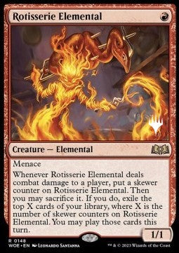 Rotisserie Elemental (V.2) - Wilds of Eldraine: Promos (Rare) [PWOE-148]