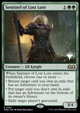 Sentinel of Lost Lore (V.2) - Wilds of Eldraine: Promos (Rare) [PWOE-184]