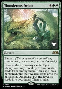 Thunderous Debut (V.2) - Wilds of Eldraine: Promos (Rare) [PWOE-190]