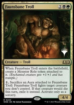 Faunsbane Troll (V.2) - Wilds of Eldraine: Promos (Rare) [PWOE-203]