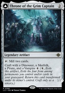 Throne of the Grim Captain // The Grim Captain - The Lost Caverns of Ixalan (Rare) [LCI-266]