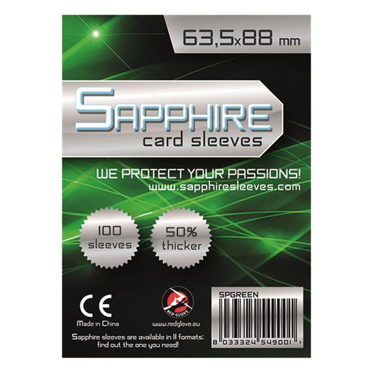 Sapphire Green - 100 Buste Protettive 63,5x88 mm