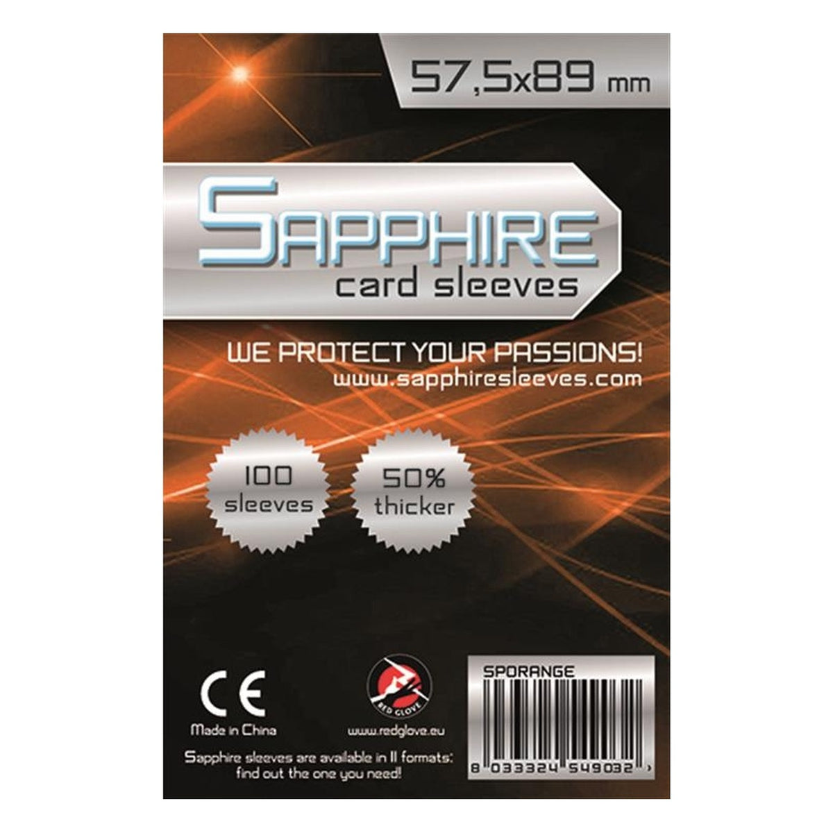 Sapphire Orange - 100 Buste Protettive 57,5x89 mm