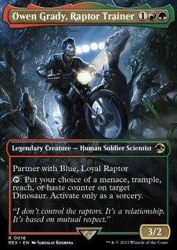 Owen Grady, Raptor Trainer (V.1) - Universes Beyond: Jurassic World Collection (Rare) [REX-16]
