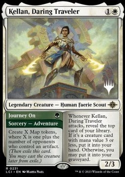 Kellan, Daring Traveler // Journey On (V.2) - The Lost Caverns of Ixalan: Promos (Rare) [PLCI-231]
