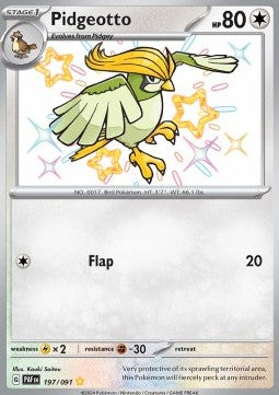 Pidgeotto - Paldean Fates (Shiny Rare) [PAF-197]