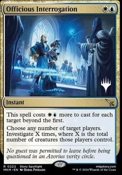 Officious Interrogation (V.2) - Murders at Karlov Manor: Promos (Rare) [PMKM-222]
