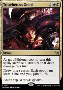 Treacherous Greed (V.2) - Murders at Karlov Manor: Promos (Rare) [PMKM-237]