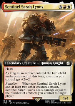 Sentinel Sarah Lyons (V.1) - Universes Beyond: Fallout: Extras (Rare) [XPIP-428]