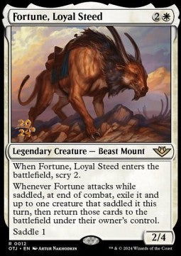 Fortune, Loyal Steed (V.1) - Outlaws of Thunder Junction: Promos (Rare) [POTJ-12]