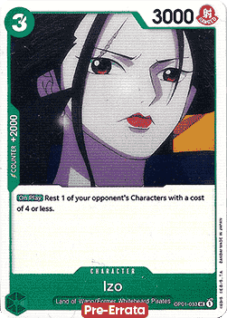 Izo (OP01-033) - Romance Dawn (Pre-Errata) (Uncommon) [OP01E-033]