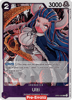 Ulti (OP01-093) (V.1) - Romance Dawn (Pre-Errata) (Rare) [OP01E-093]