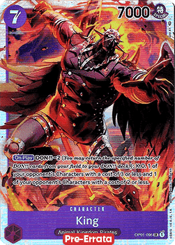 King (OP01-096) (V.1) - Romance Dawn (Pre-Errata) (Super Rare) [OP01E-096]