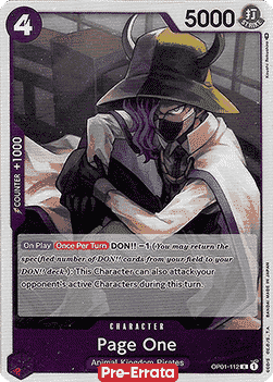 Page One (OP01-112) - Romance Dawn (Pre-Errata) (Rare) [OP01E-112]