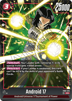 Android 17 (FB02-015)  (V.1 - Super Rare) - Blazing Aura [Fusion World] (Super Rare) [FB02-015]