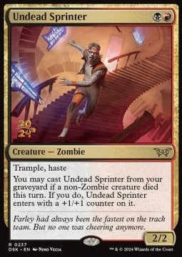 Undead Sprinter (V.1) - Duskmourn: House of Horror: Promos (Rare) [PDSK-237]