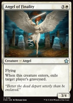 Angel of Finality - Magic: The Gathering Foundations (Uncommon) [FDN-136]