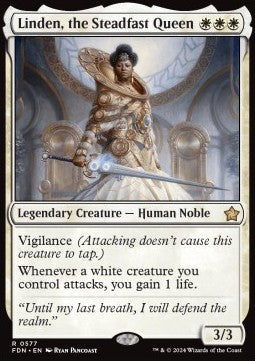 Linden, the Steadfast Queen - Magic: The Gathering Foundations: Starter Collection (Rare) [SFDN-577]