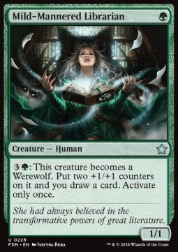 Mild-Mannered Librarian - Magic: The Gathering Foundations (Uncommon) [FDN-228]