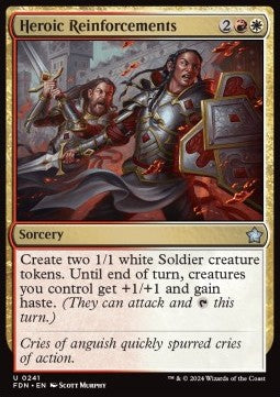 Heroic Reinforcements - Magic: The Gathering Foundations (Uncommon) [FDN-241]
