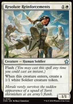 Resolute Reinforcements - Magic: The Gathering Foundations (Uncommon) [FDN-145]