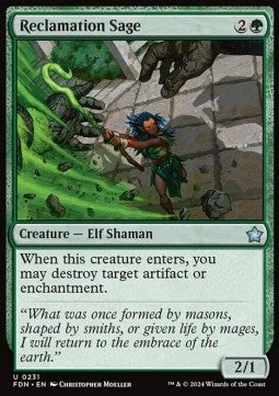 Reclamation Sage - Magic: The Gathering Foundations (Uncommon) [FDN-231]