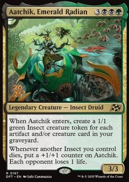 Aatchik, Emerald Radian (V.1) - Aetherdrift: Promos (Rare) [PDFT-187]